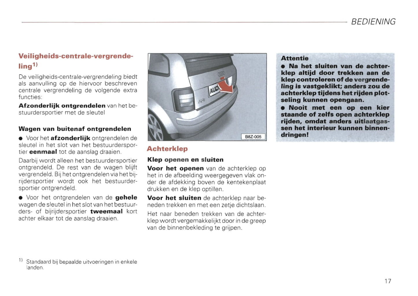 2000-2008 Audi A2 Gebruikershandleiding | Nederlands