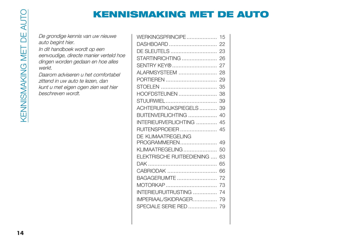 2020-2023 Fiat 500e Gebruikershandleiding | Nederlands