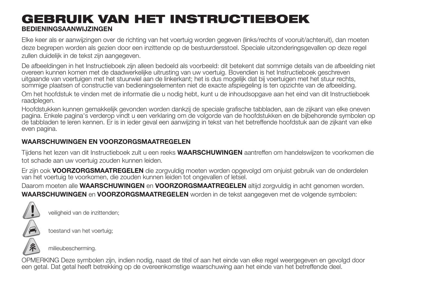 2015-2016 Fiat Doblò Owner's Manual | Dutch