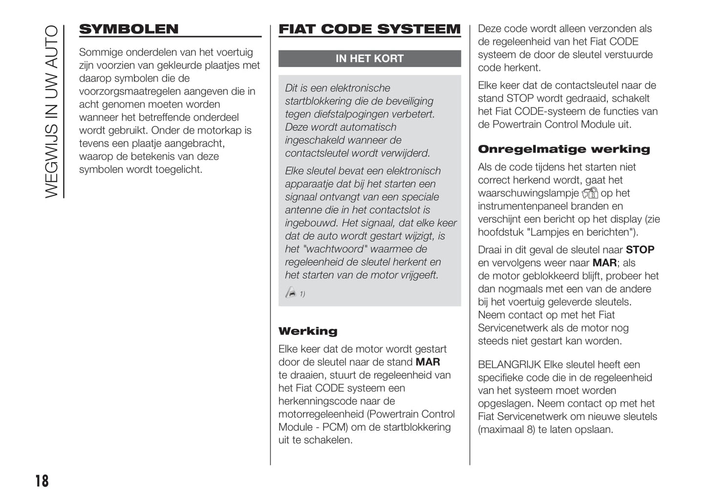 2015-2016 Fiat Doblò Owner's Manual | Dutch