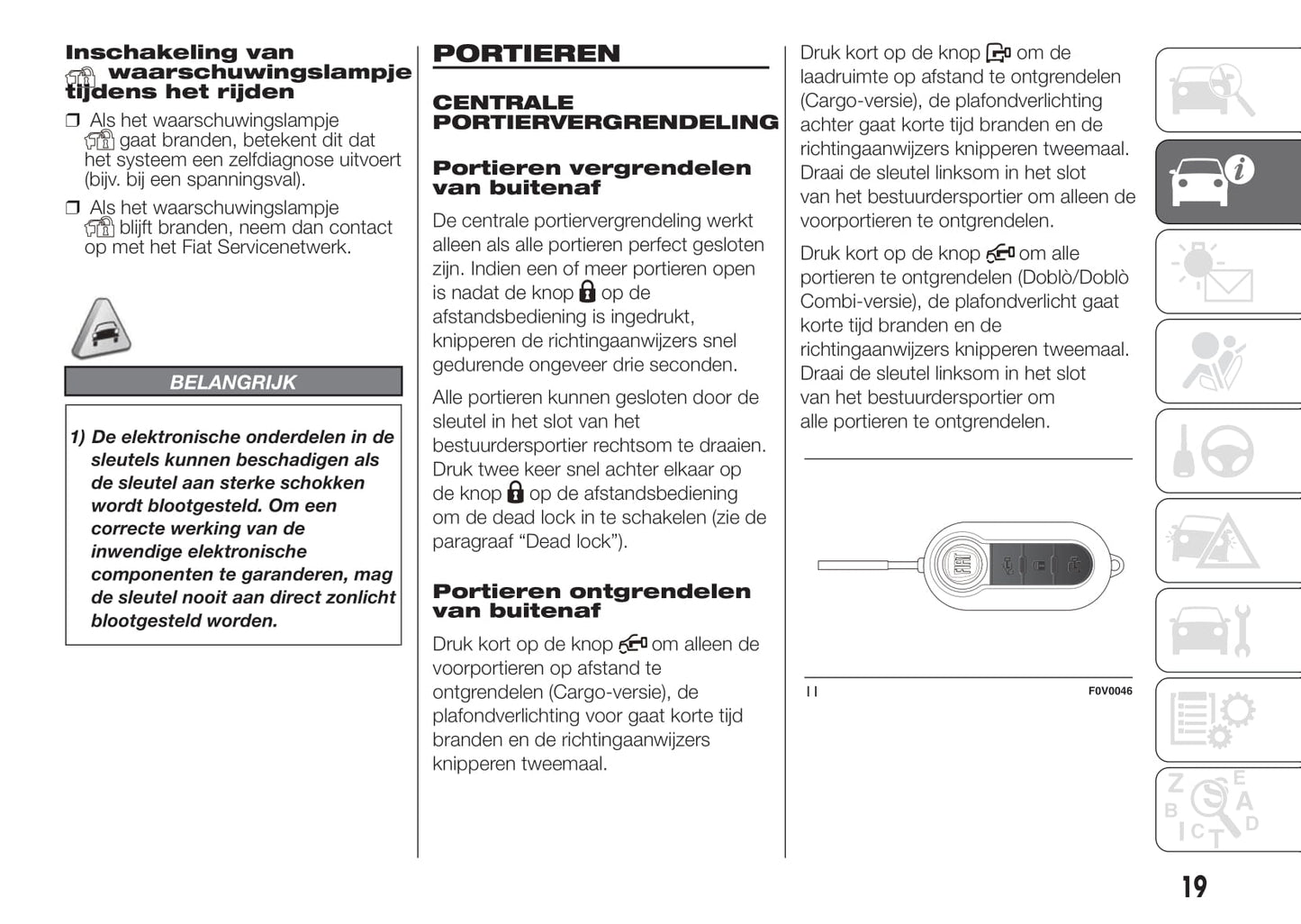 2015-2016 Fiat Doblò Owner's Manual | Dutch