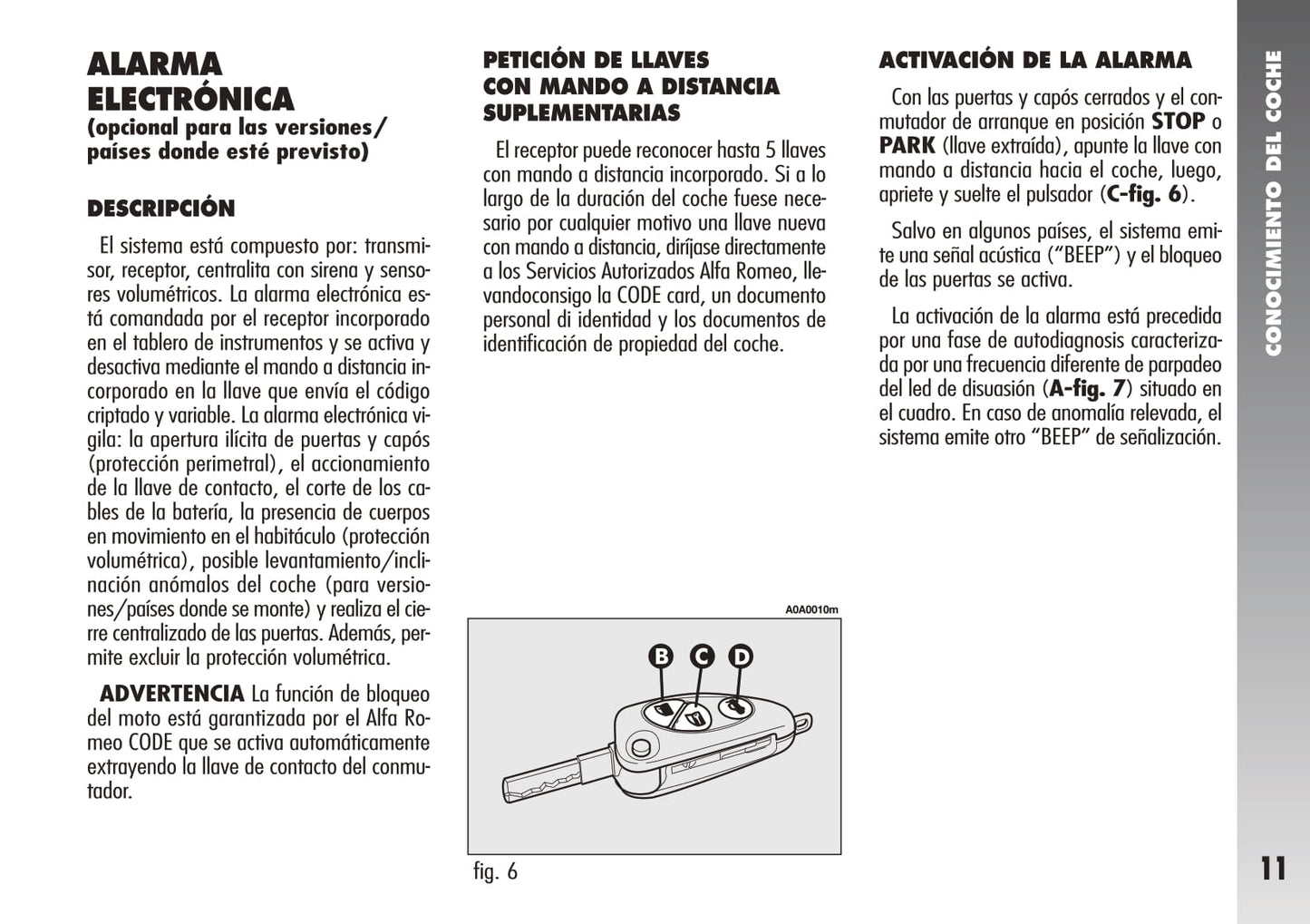 2000-2005 Alfa Romeo 147 Owner's Manual | Spanish