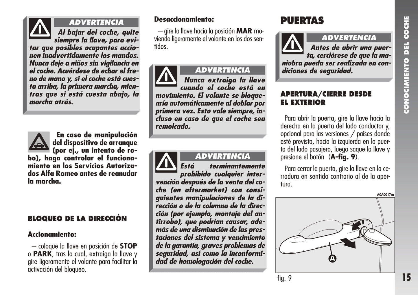 2000-2005 Alfa Romeo 147 Owner's Manual | Spanish