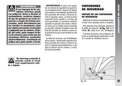 2000-2005 Alfa Romeo 147 Owner's Manual | Spanish