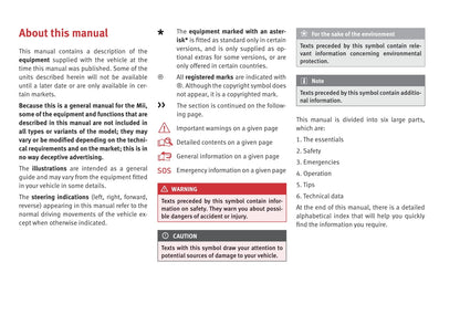 2012-2019 Seat Mii Owner's Manual | English