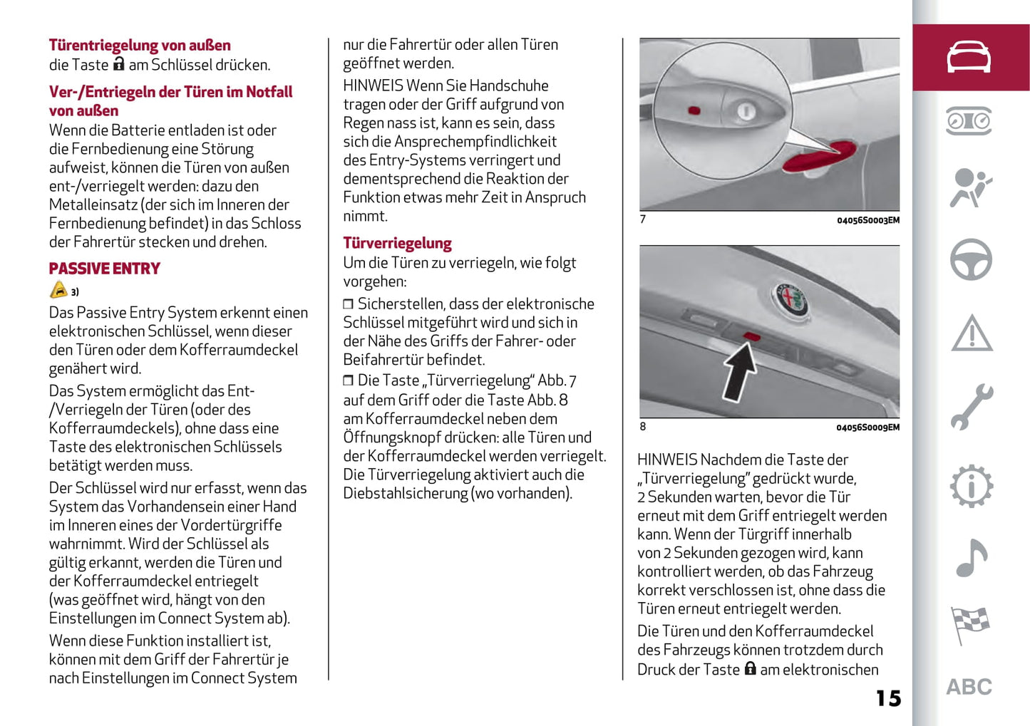 2021 Alfa Romeo Gulia Owner's Manual | German