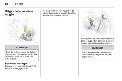 2010-2011 Opel Zafira Gebruikershandleiding | Frans