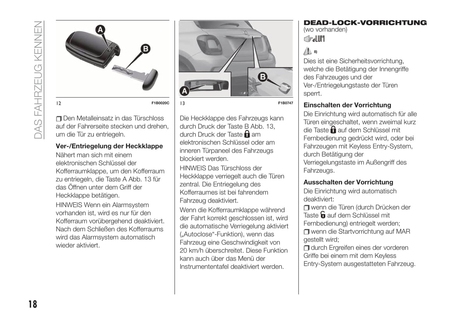 2019-2020 Fiat 500X Gebruikershandleiding | Duits