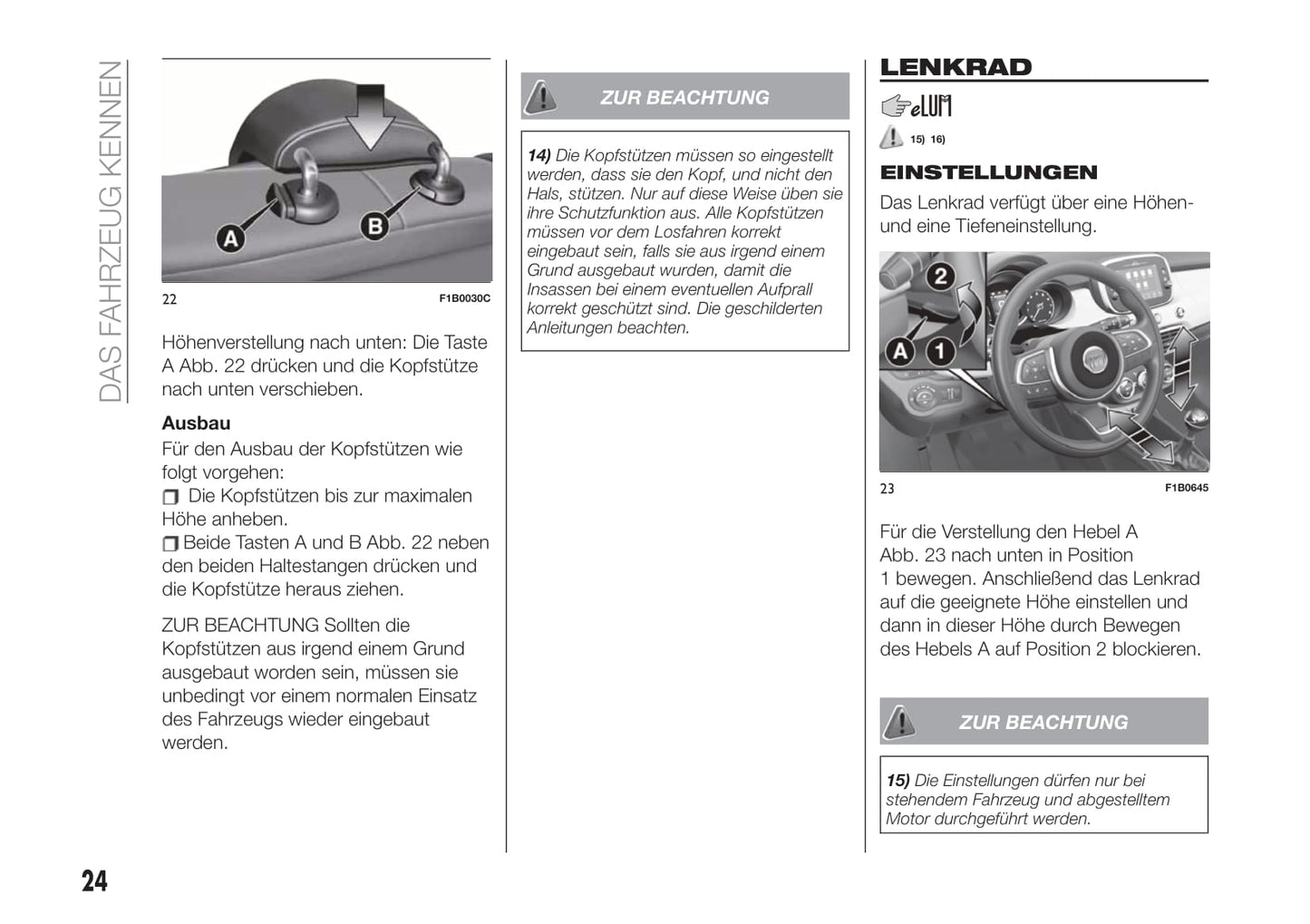 2019-2020 Fiat 500X Owner's Manual | German