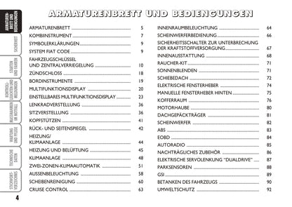 2010-2011 Fiat Idea Gebruikershandleiding | Duits