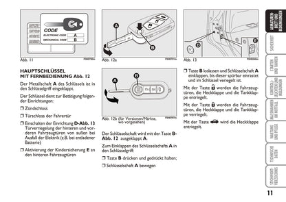 2010-2011 Fiat Idea Gebruikershandleiding | Duits