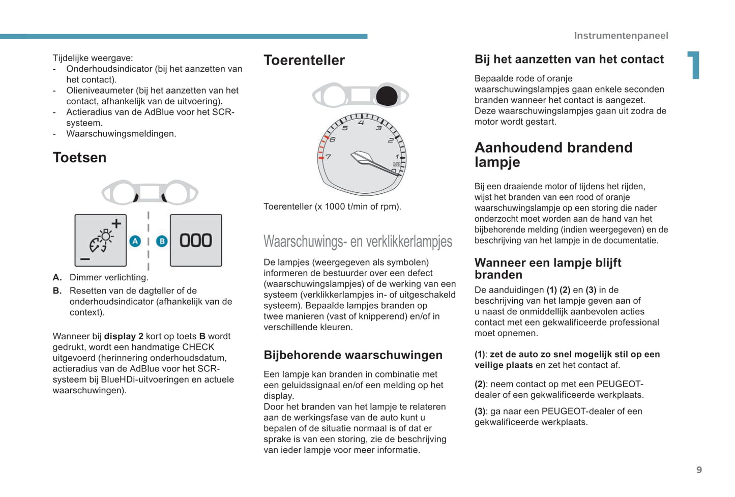 2017-2020 Peugeot 308 Owner's Manual | Dutch