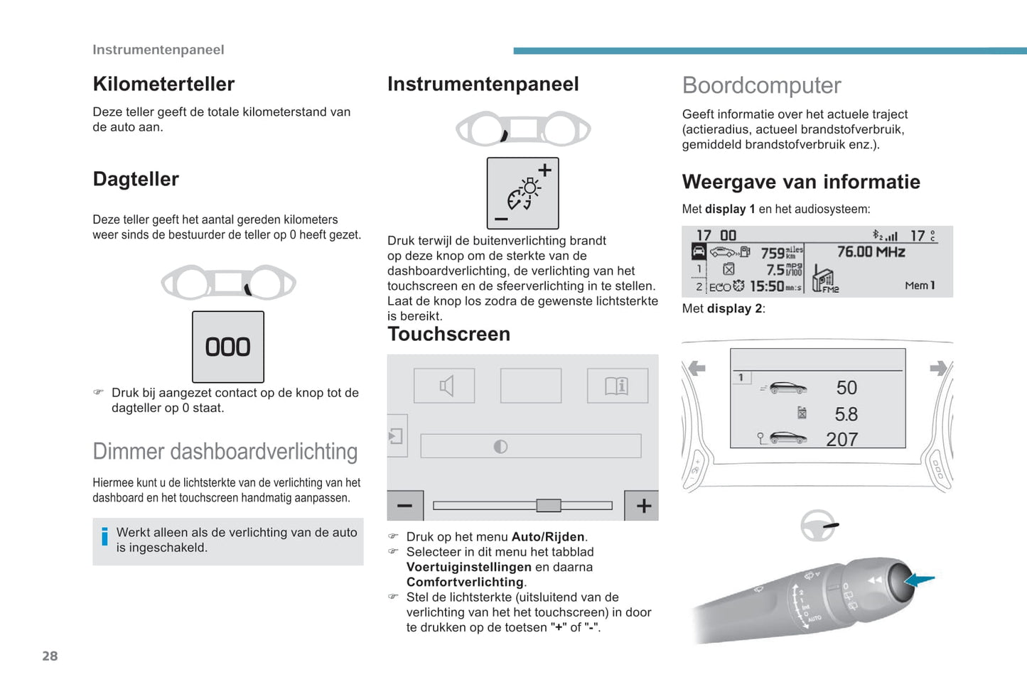 2017-2020 Peugeot 308 Owner's Manual | Dutch