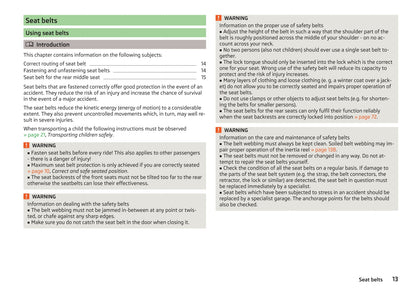 2016-2017 Skoda Yeti Owner's Manual | English