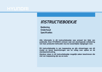 2016-2017 Hyundai Ioniq Electric Owner's Manual | Dutch