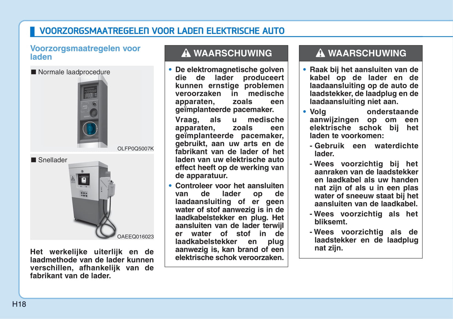 2016-2017 Hyundai Ioniq Electric Owner's Manual | Dutch