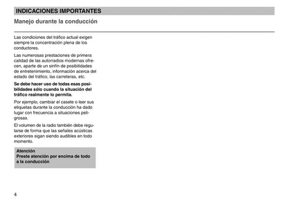 Skoda Radio MS402 Manual de Instrucciones 2003