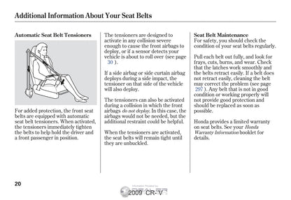 2009 Honda CR-V Owner's Manual | English