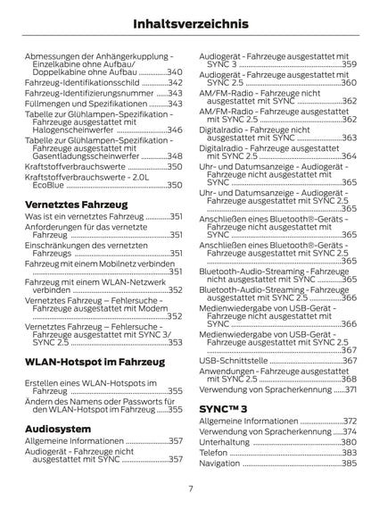 2020 Ford Transit Owner's Manual | German