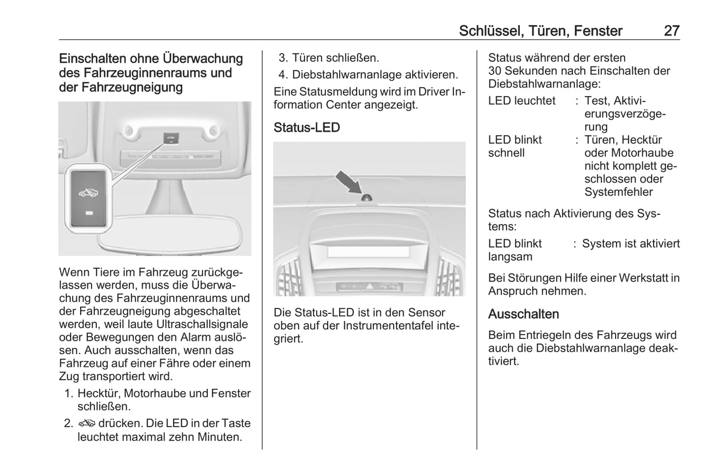 2016 Opel Zafira Tourer Owner's Manual | German