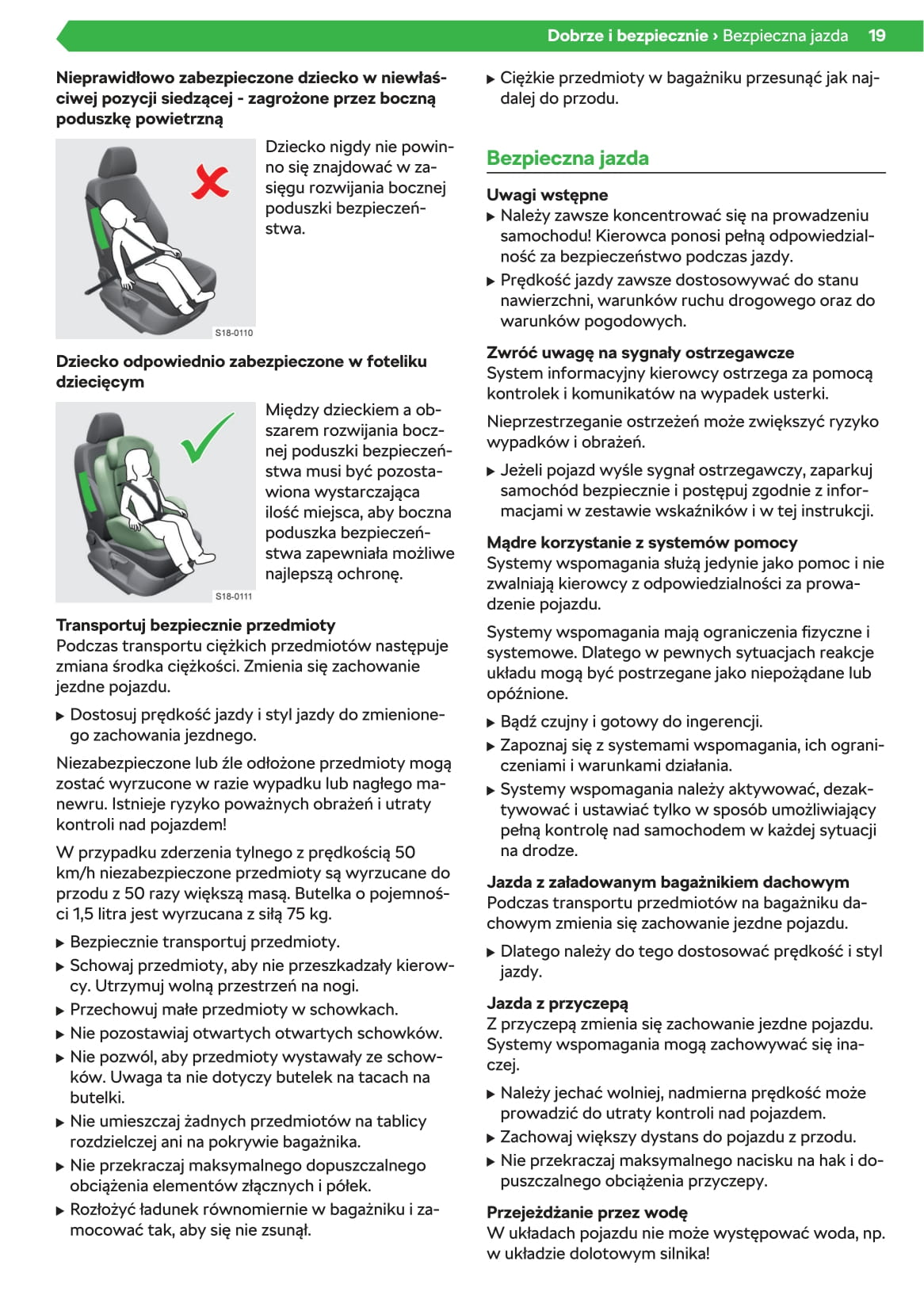 2020 Skoda Superb Owner's Manual | Polish