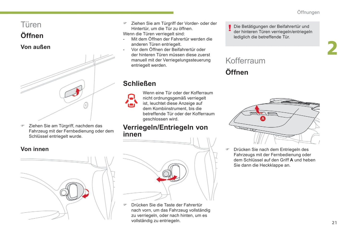 2017-2020 Citroën C-Zero Owner's Manual | German