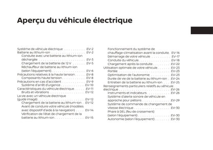 2019 Nissan Leaf Owner's Manual | French