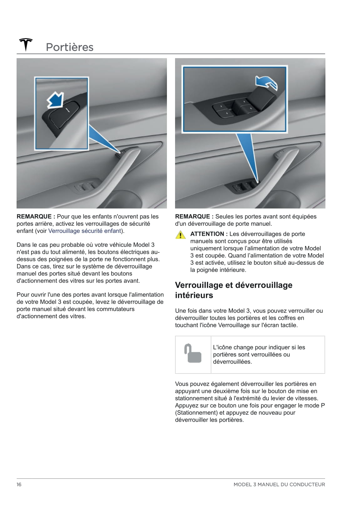 2020 Tesla Model 3 Owner's Manual | French