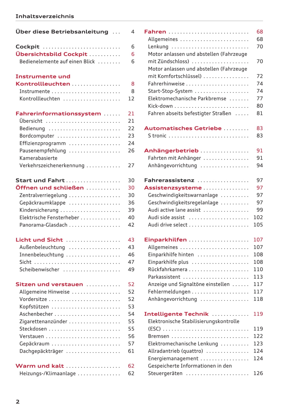 2015-2018 Audi Q3 Owner's Manual | German