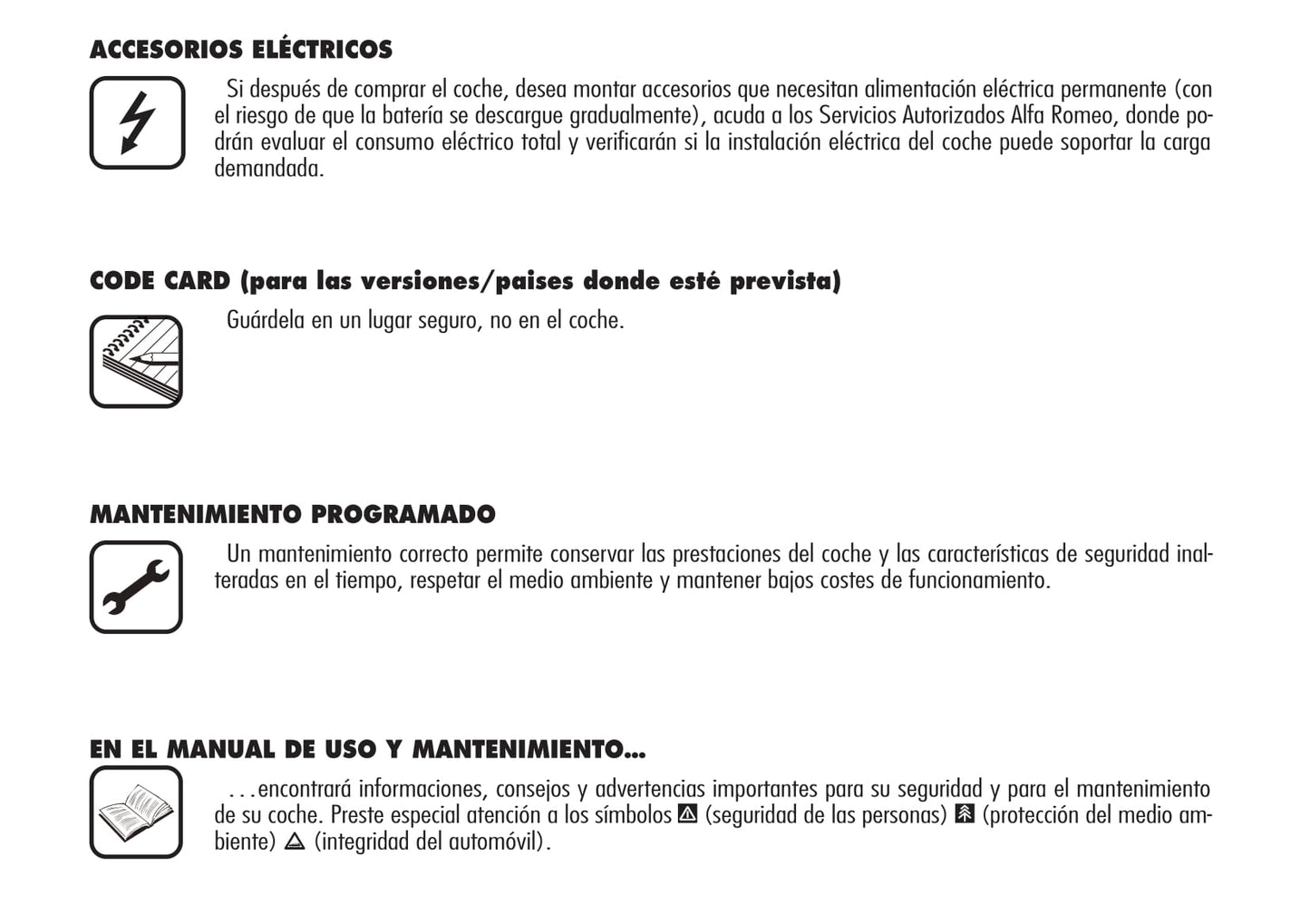 2005-2008 Alfa Romeo 159 Owner's Manual | Spanish