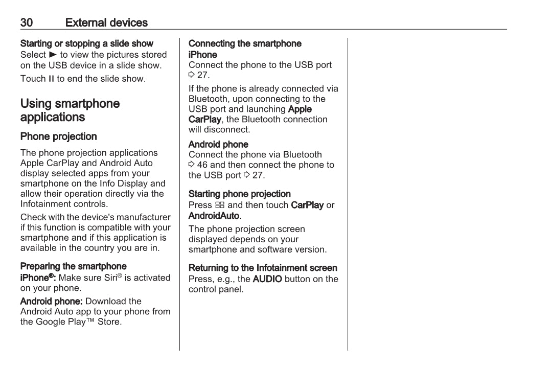 Opel Grandland X Owner's Infotainment Manual 2017 - 2021