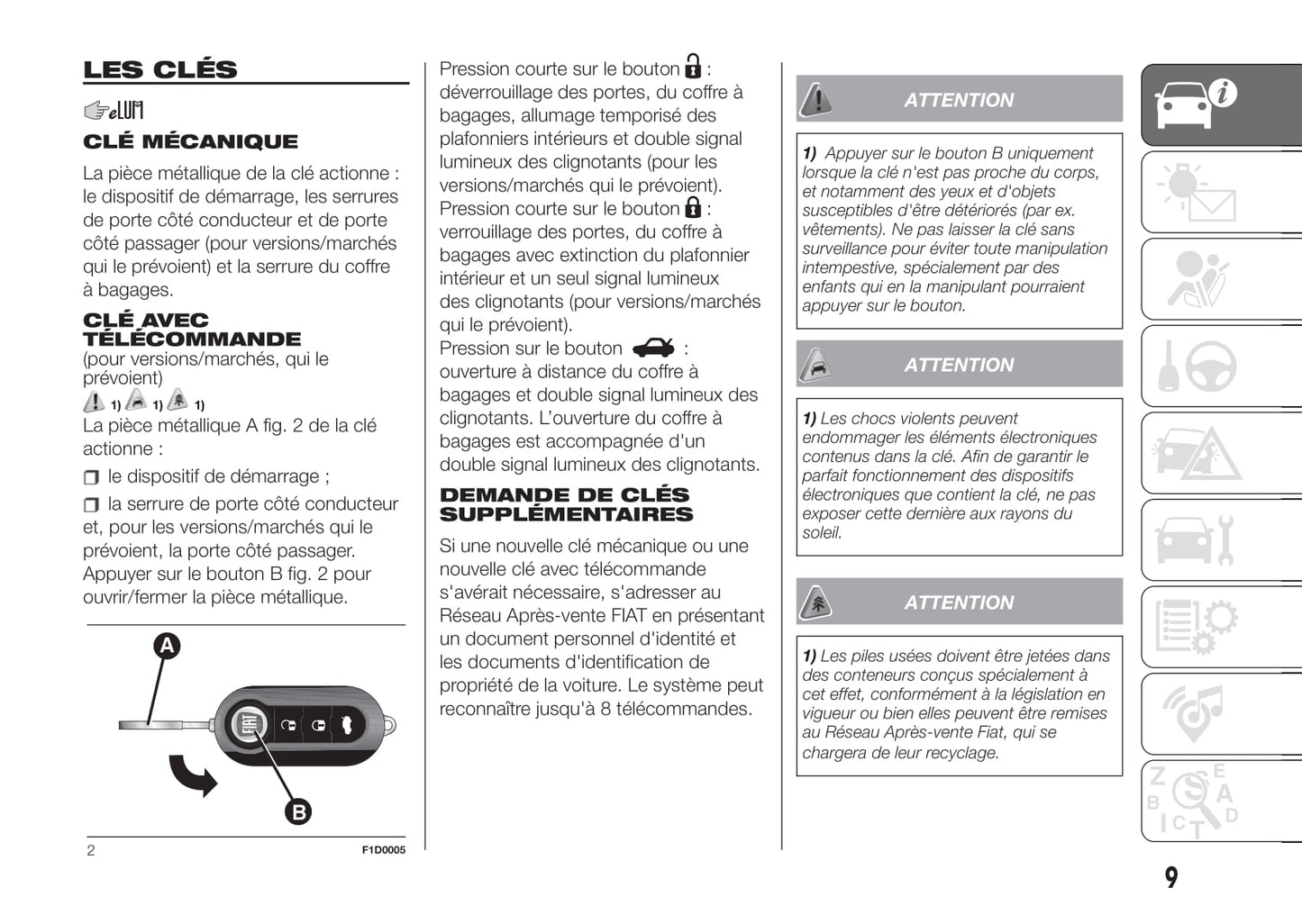 2017-2018 Fiat Panda Owner's Manual | French