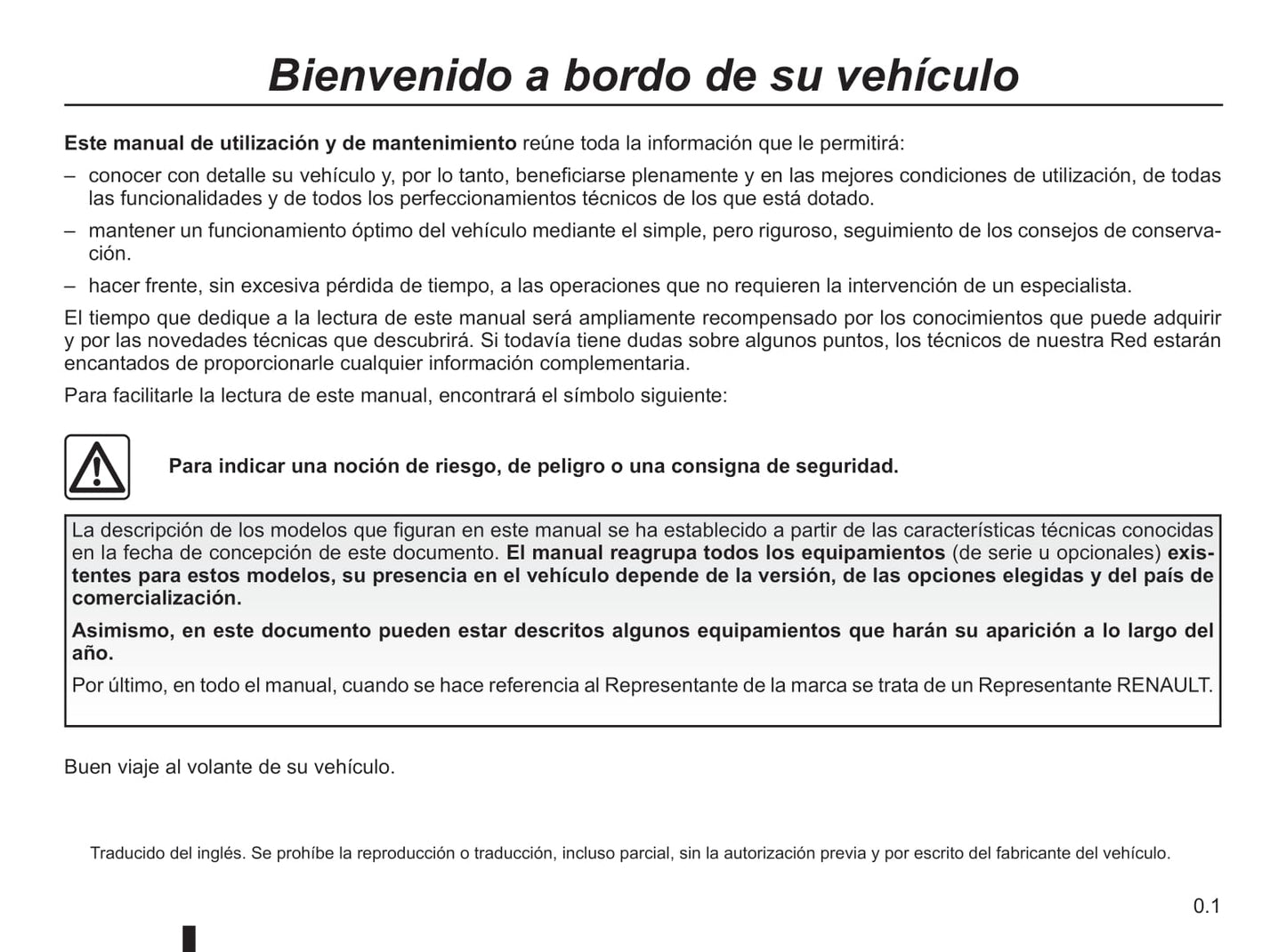 2014-2015 Renault Laguna/Laguna Coupé Owner's Manual | Spanish