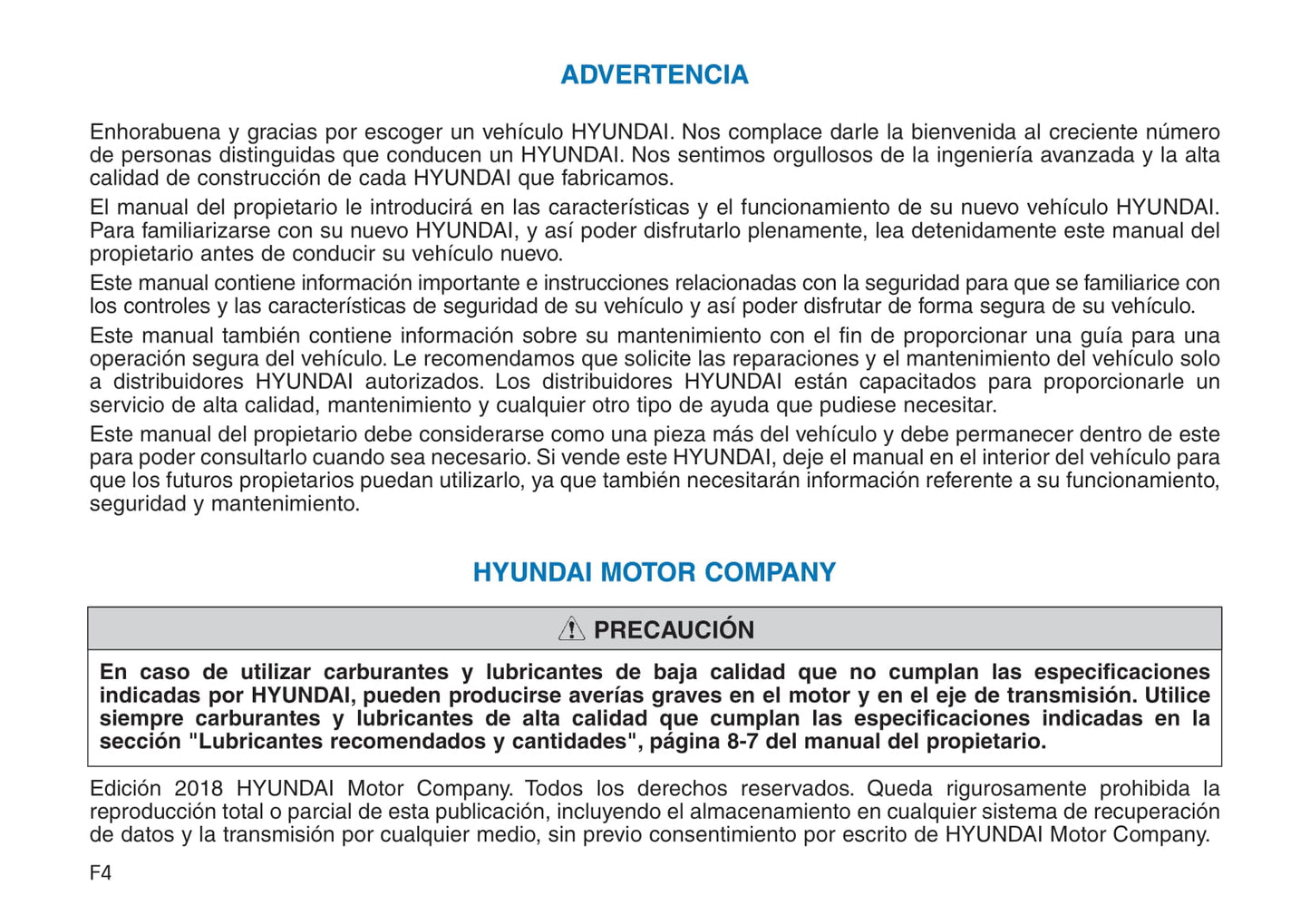 2017-2018 Hyundai Ioniq Hybrid Owner's Manual | Spanish