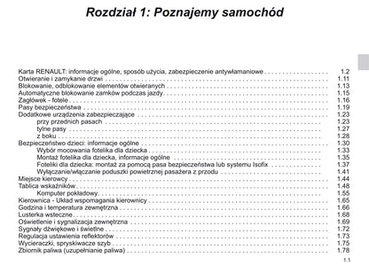 2018-2019 Renault Captur Owner's Manual | Polish