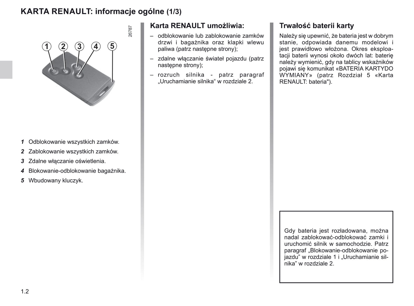 2018-2019 Renault Captur Owner's Manual | Polish