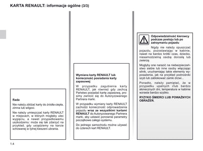 2018-2019 Renault Captur Owner's Manual | Polish