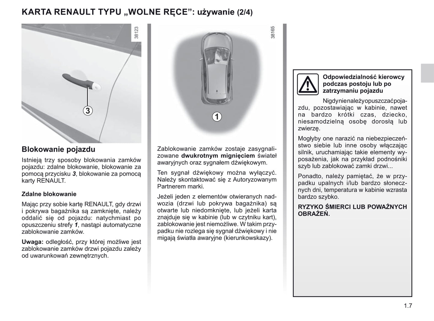 2018-2019 Renault Captur Owner's Manual | Polish