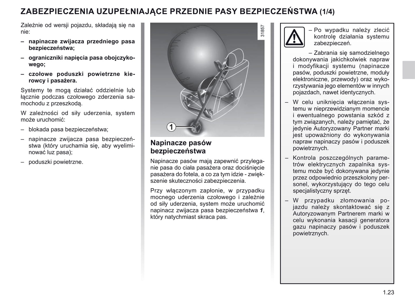 2018-2019 Renault Captur Owner's Manual | Polish