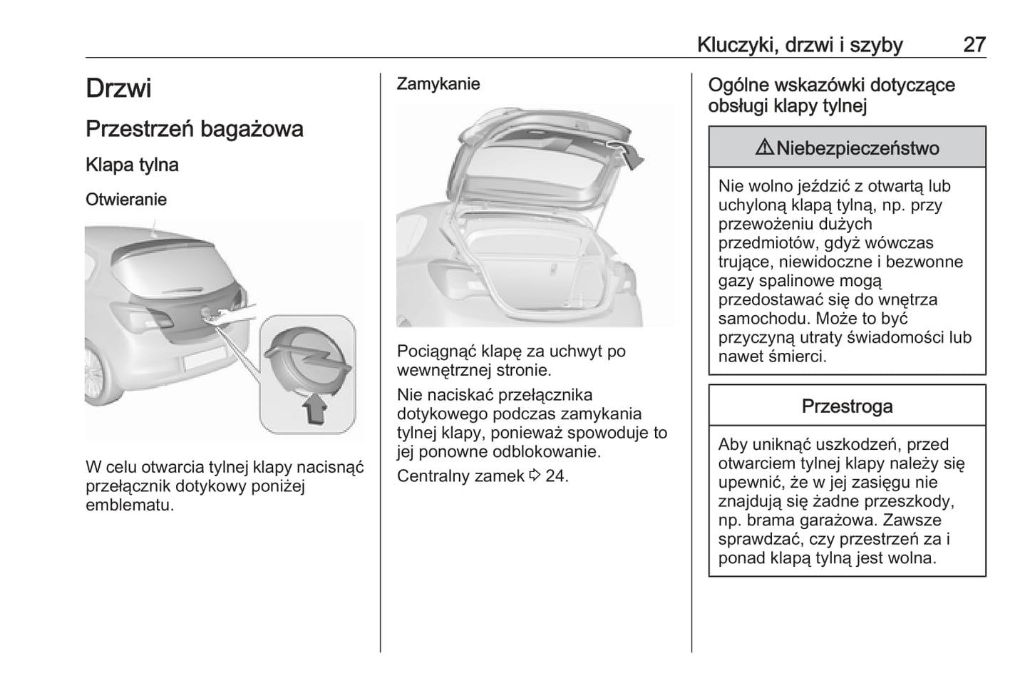 2019-2020 Opel Corsa Owner's Manual | Polish