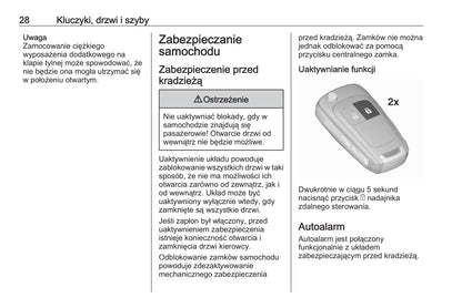 2019-2020 Opel Corsa Owner's Manual | Polish