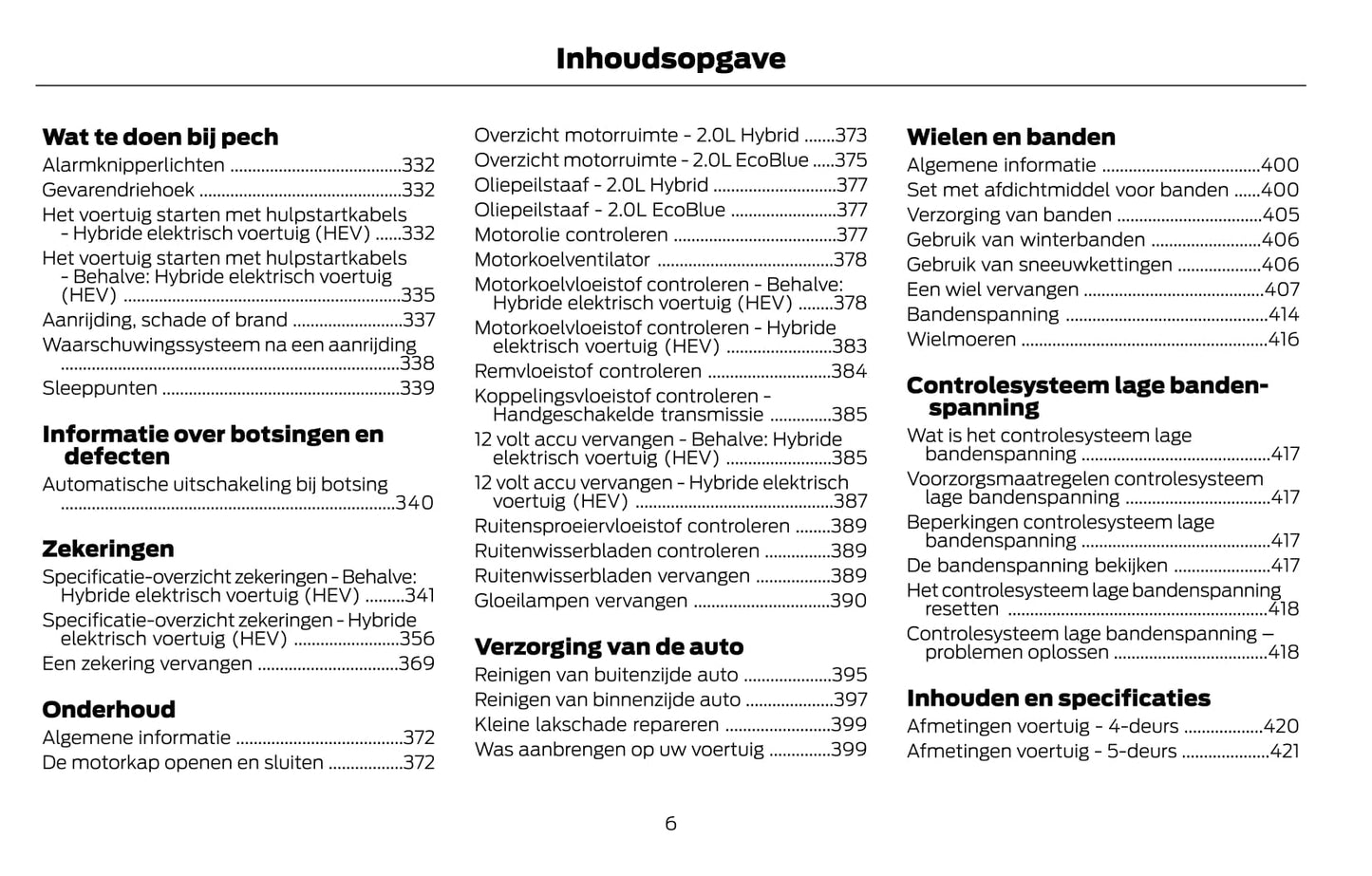 2021-2022 Ford Mondeo Gebruikershandleiding | Nederlands