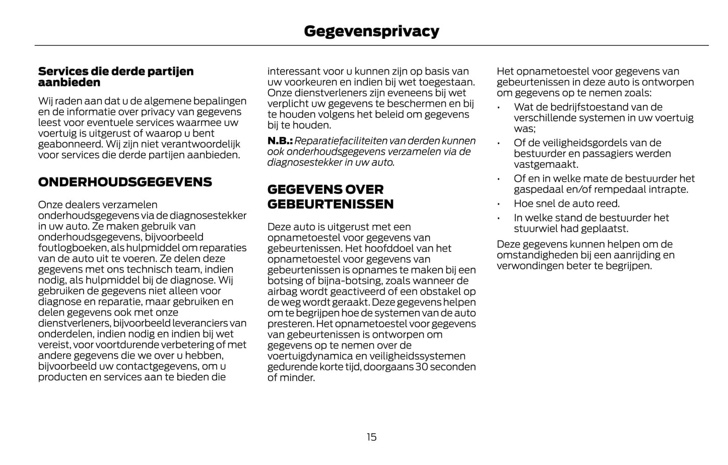 2021-2022 Ford Mondeo Gebruikershandleiding | Nederlands