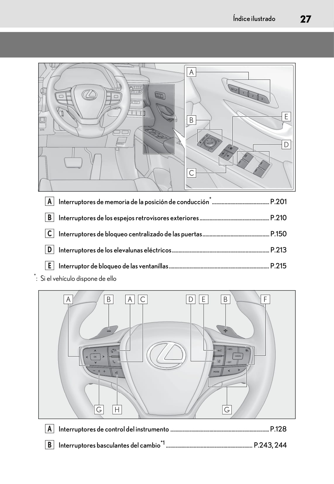 2018-2019 Lexus UX 200 Owner's Manual | Spanish
