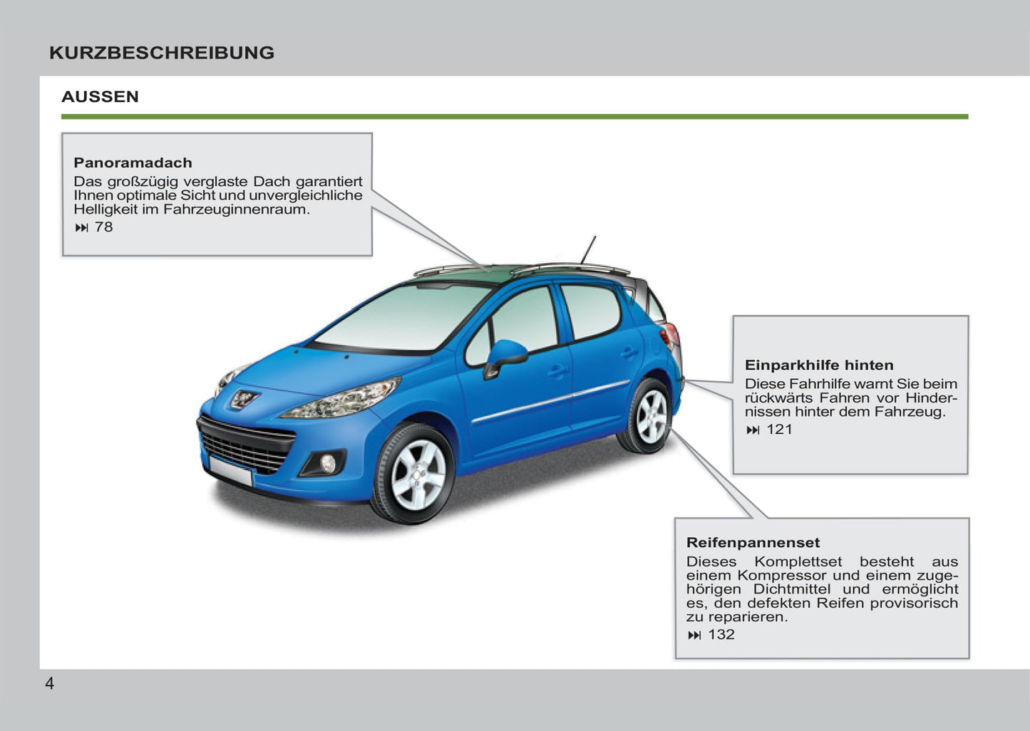2011-2014 Peugeot 207/207 SW Owner's Manual | German