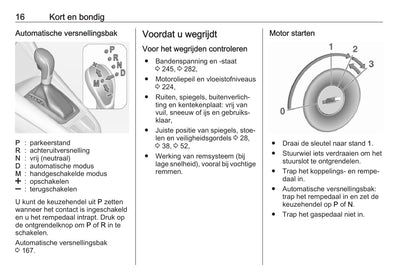 2016-2017 Opel Zafira/Zafira Tourer Gebruikershandleiding | Nederlands