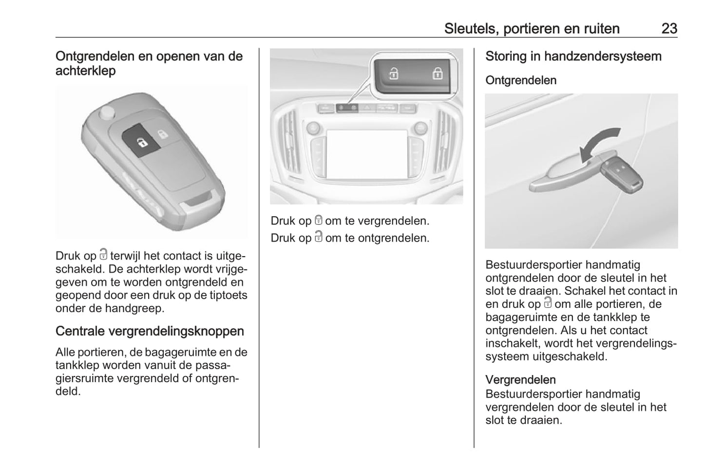 2016-2017 Opel Zafira/Zafira Tourer Gebruikershandleiding | Nederlands