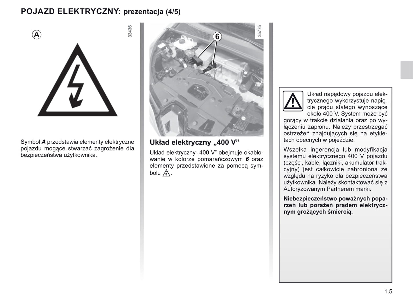 2018-2019 Renault Zoe Owner's Manual | Polish