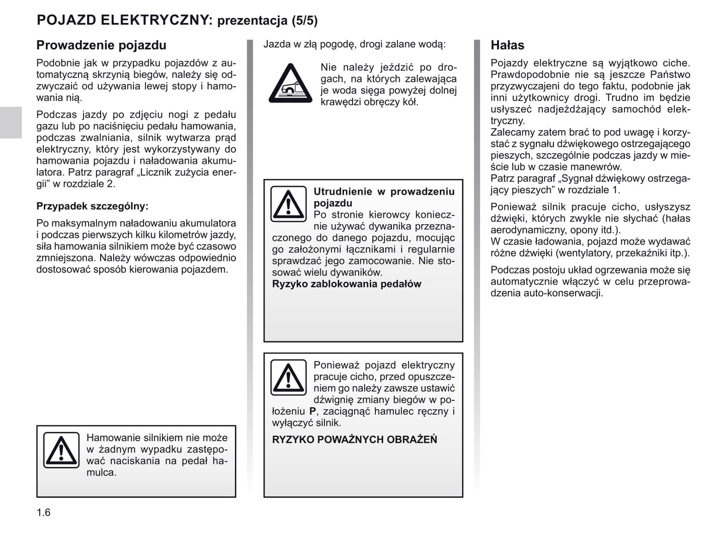 2018-2019 Renault Zoe Owner's Manual | Polish