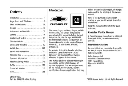 2021 Chevrolet Equinox Gebruikershandleiding | Engels
